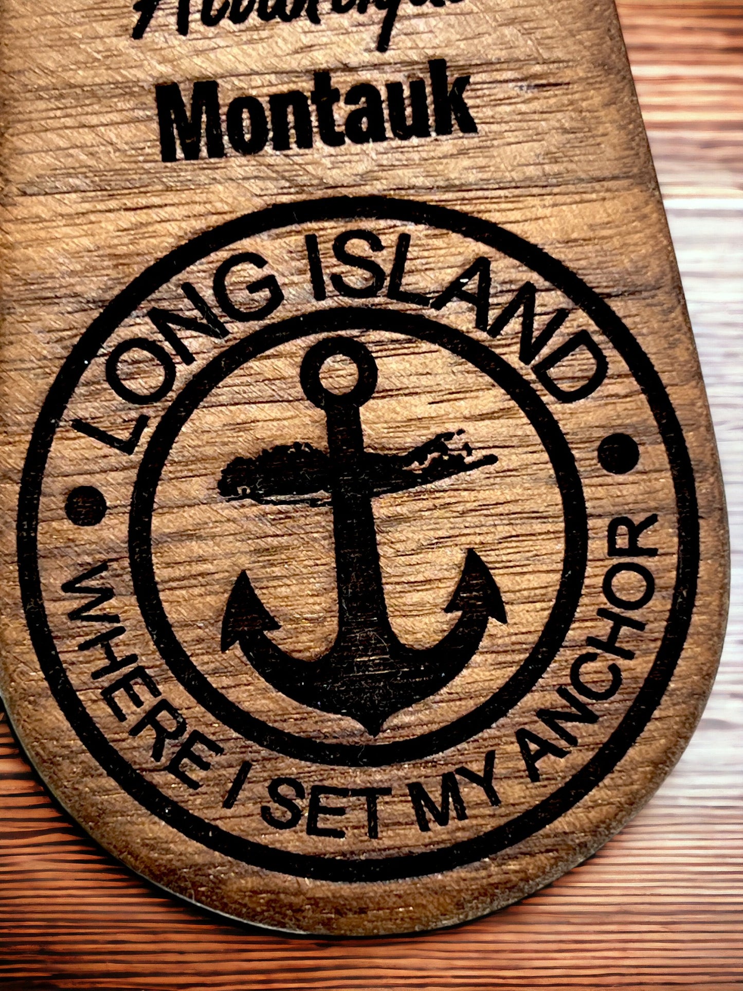 South Shore bottle opener Long Island Anchor (Walnut)